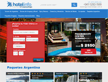 Tablet Screenshot of hotelinfo.com.ar